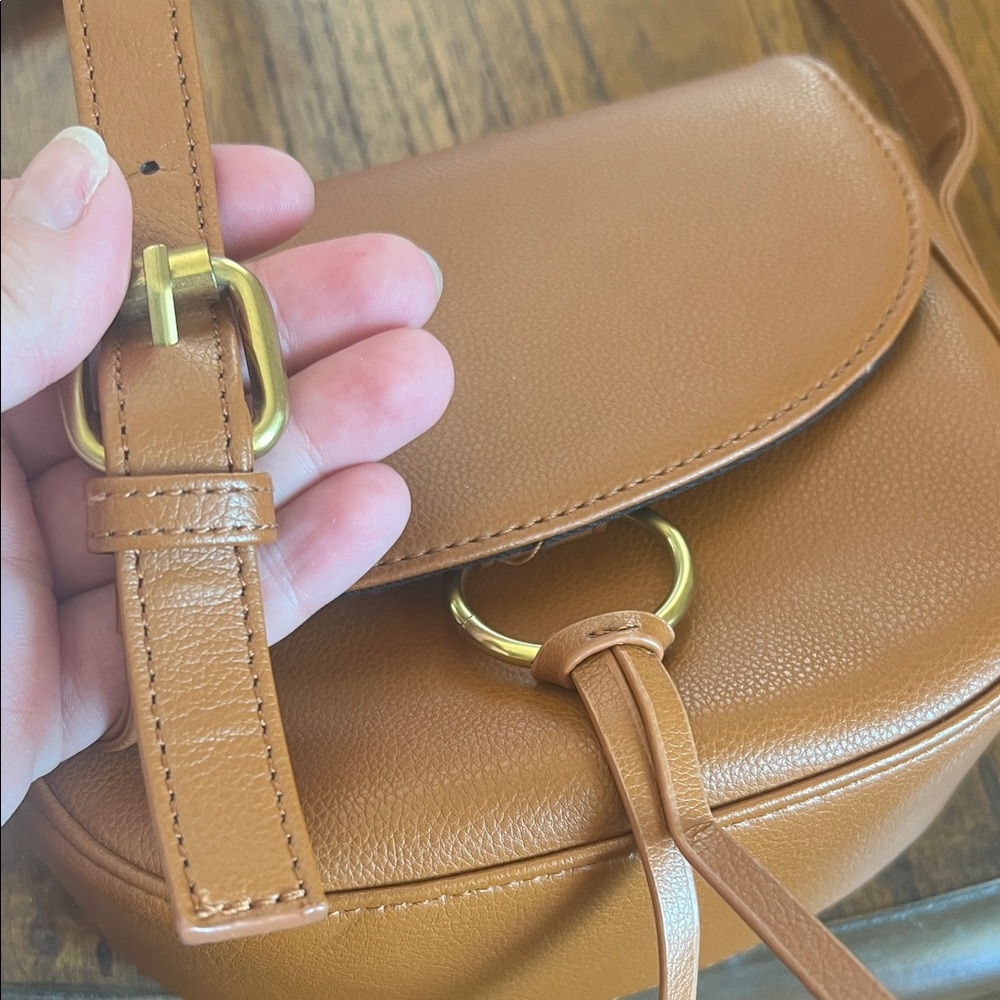 Tan Leather Crossbody Bag